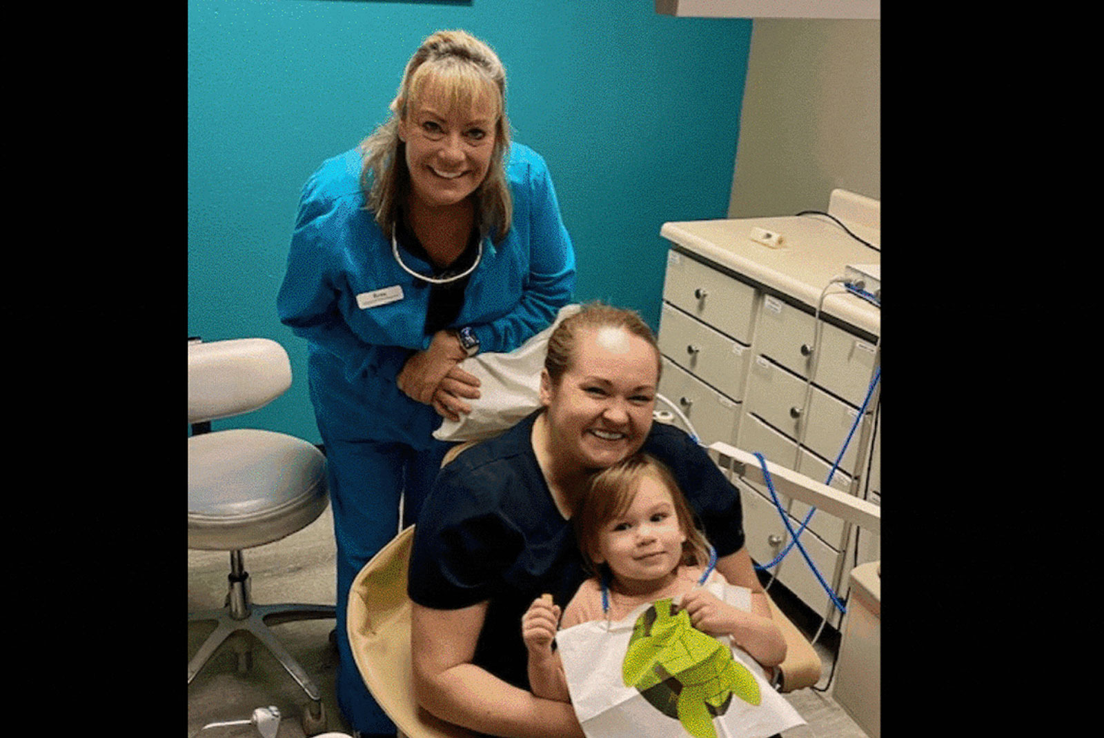member with dental patient