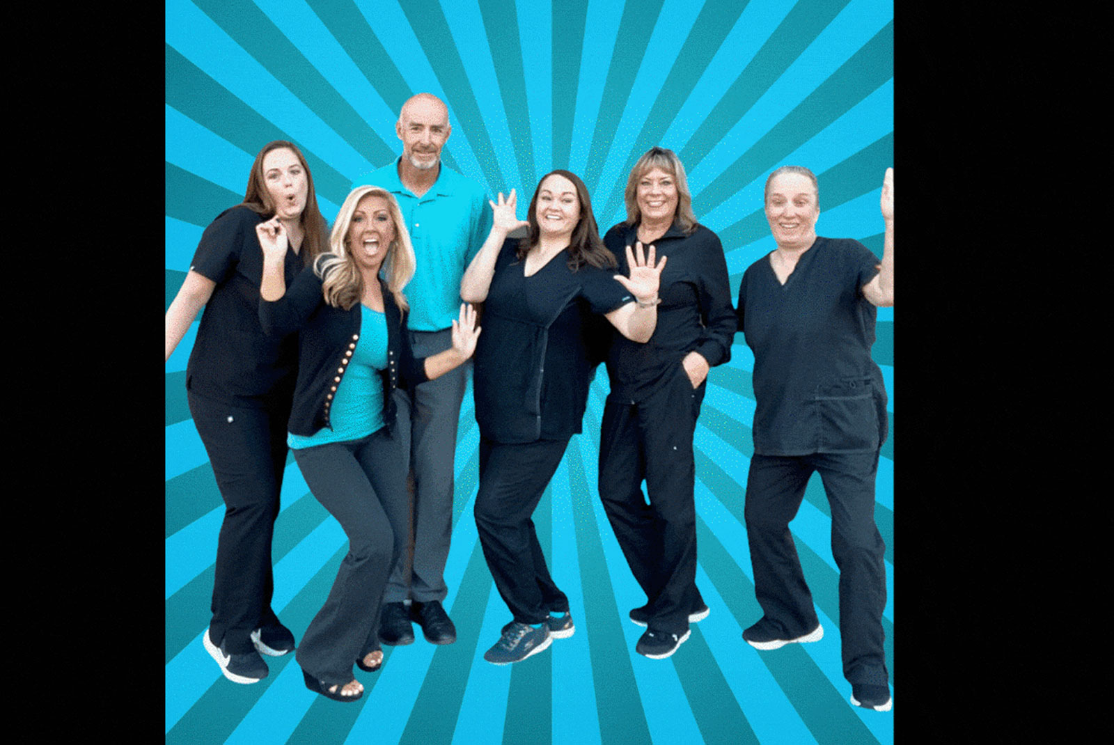 team together smiling dr burke