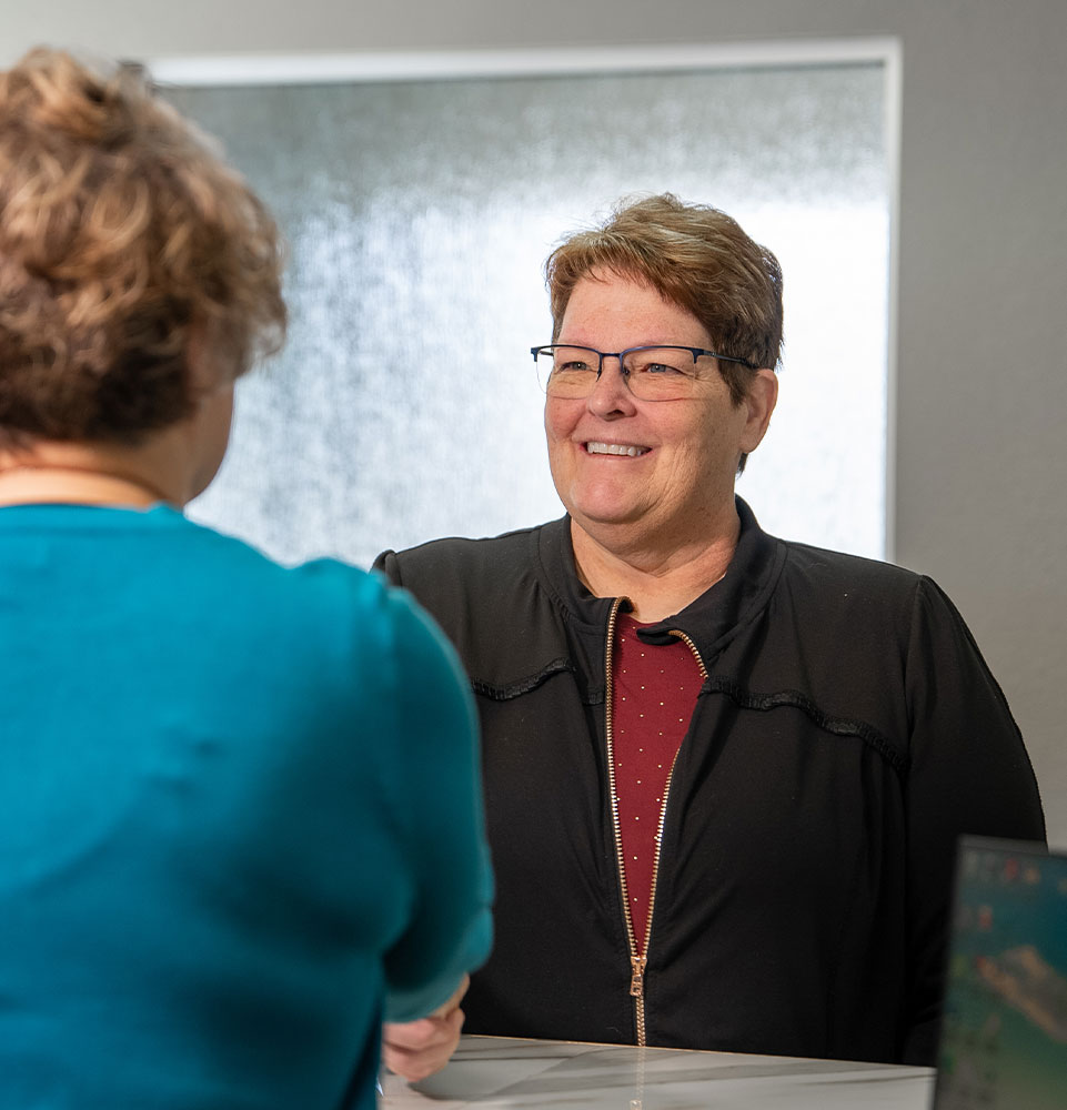 cindy talking to schedule an appointment