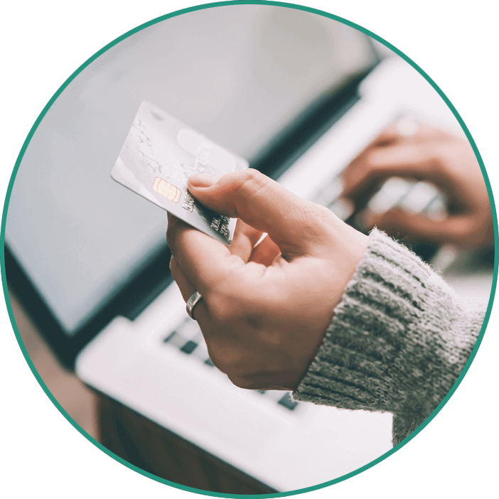 credit card being used to pay for dental work