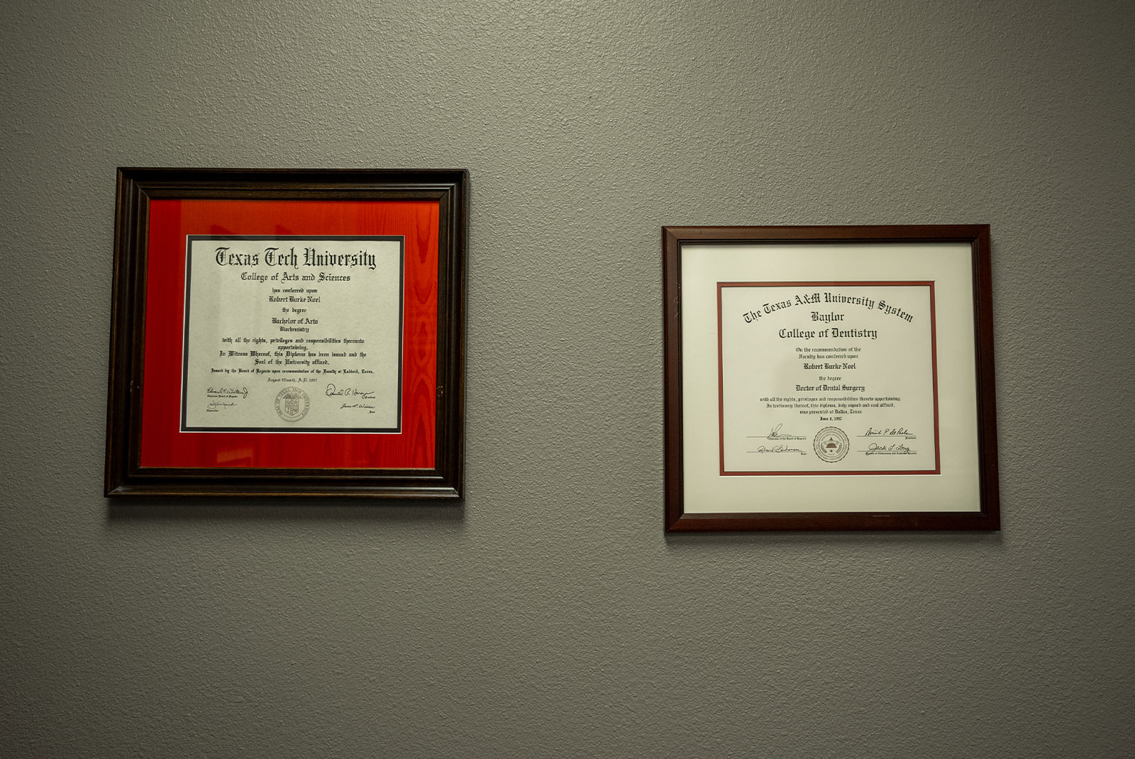 degrees on wall