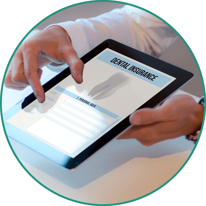 dental insurance being shown on ipad