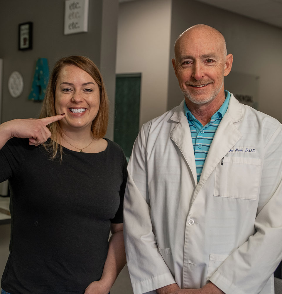 dr burke with candice and new happy smile