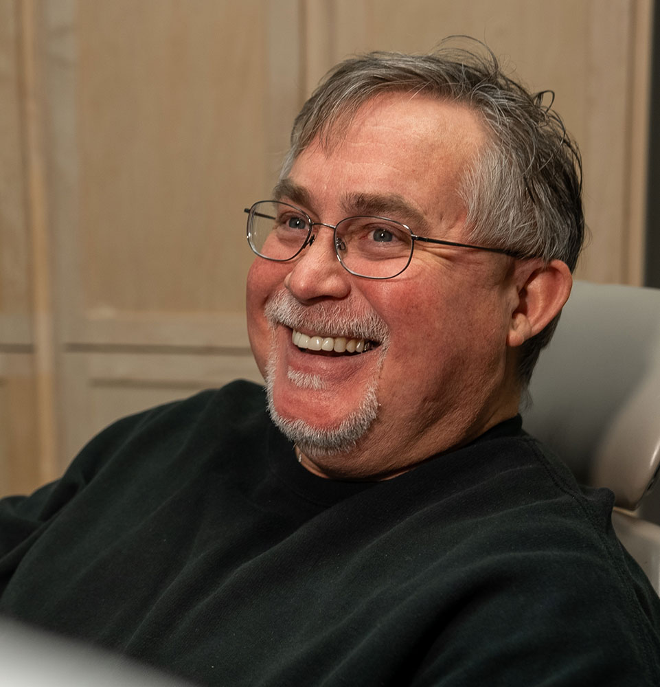 john smiling with dr burke mobile